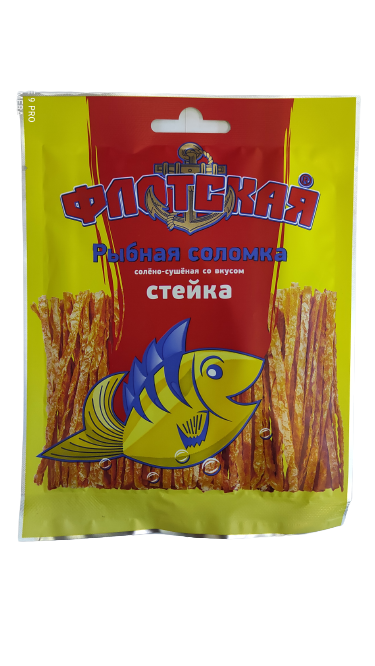 Флотская суш.рыба 15г Рыбная соломка со вкусом стейка 70 шт